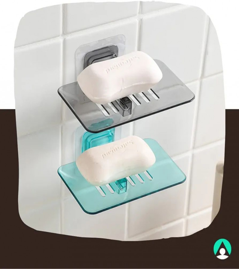 HOT DEAL NO1.Transparent self Adhesive soap Stand/soap Dish. Wall Adhesive Items for Bathroom Accessories, Sink/wash Basin, and Kitchen Accessories