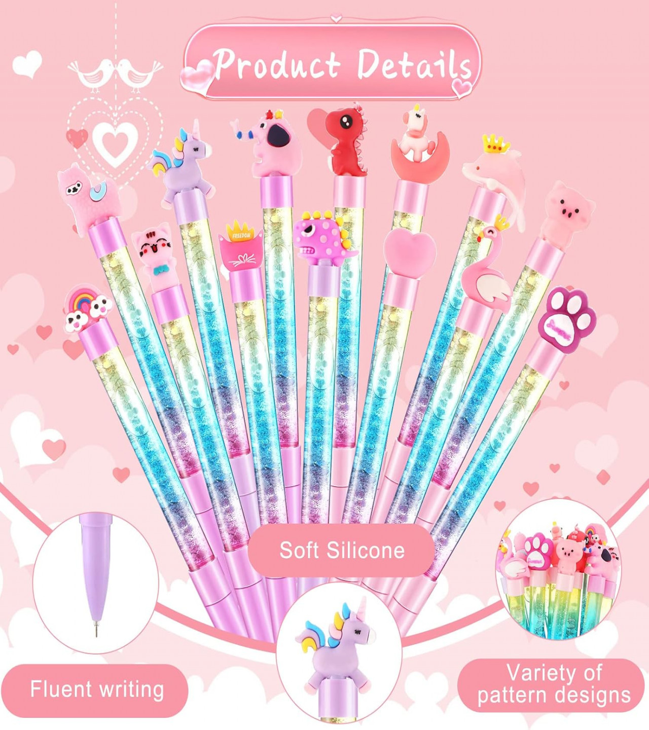 HOT DEAL NO1.Unicorn Glitter Gel Pen | Assorted Pastel Colours | Pack of 1| Cute Pen | Smooth | Smudge Freeonly 149