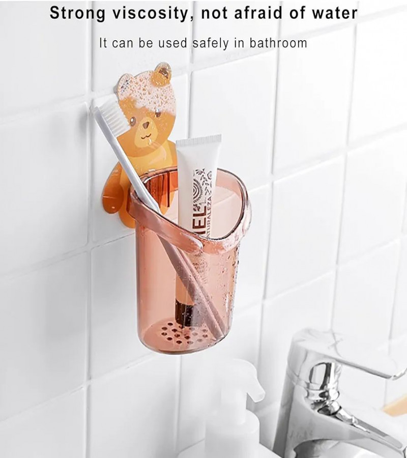 HOT DEAL NO1.Wall Toothbrush Holder | Cute Bear Toothbrush Holder - Toothbrush Storage, Shower Toothbrush Holder