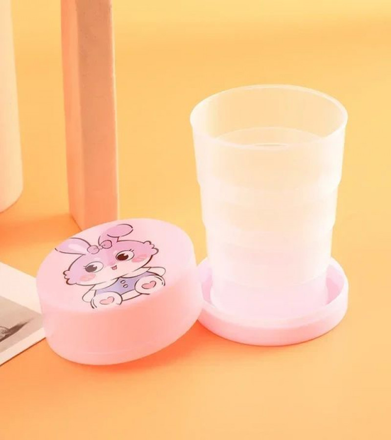 HOT DEAL,NO1.100ML Folding Cup With Lid Portable Reusable Plastic Water Cup Cartoon Collapsible Mouthwash Travel Outdoor Drinking Cup only 99