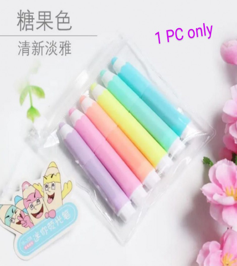 HOT DEALS NO 1. 1PCS of highlighter Kawaii Highlighter Pen Stationery Mini Oblique Tip Cartoon Wine Bottle Ice Cream Candy Color Markers