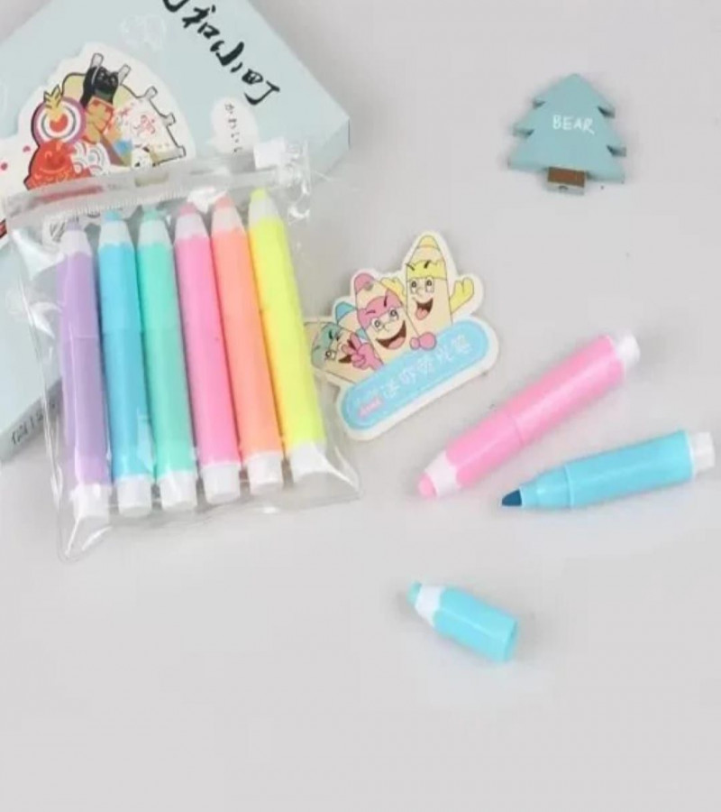 HOT DEALS NO 1. 1PCS of highlighter Kawaii Highlighter Pen Stationery Mini Oblique Tip Cartoon Wine Bottle Ice Cream Candy Color Markers