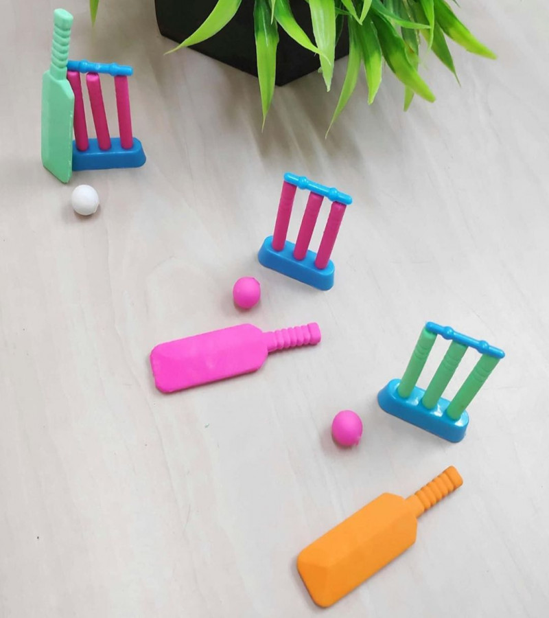 HOT DEALS NO 1 Cricket Kit Design Non-Toxic Rubber Pencil Eraser Set for Kids Stationery, School Supply - Pack of 1Set. 69