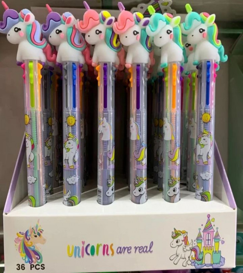 HOT DEALS NO 1 Cute 6 Color Animal Ballpoint Pen Pony Unicorn Kawaii Rollerball Cartoon Silicone Tip Pen School Office Supplies Gift