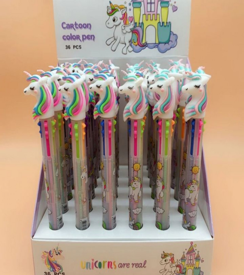 HOT DEALS NO 1 Cute 6 Color Animal Ballpoint Pen Pony Unicorn Kawaii Rollerball Cartoon Silicone Tip Pen School Office Supplies Gift
