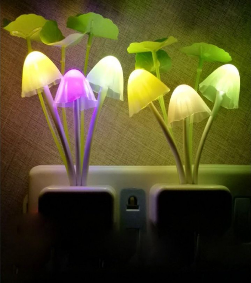 HOT DEALS NO 1.Led Night Light w/Smart Sensor, 0.6W Plug-in Night Lights for Kids Adults Cute Mushroom Night Light Bedroom Home Decor Light