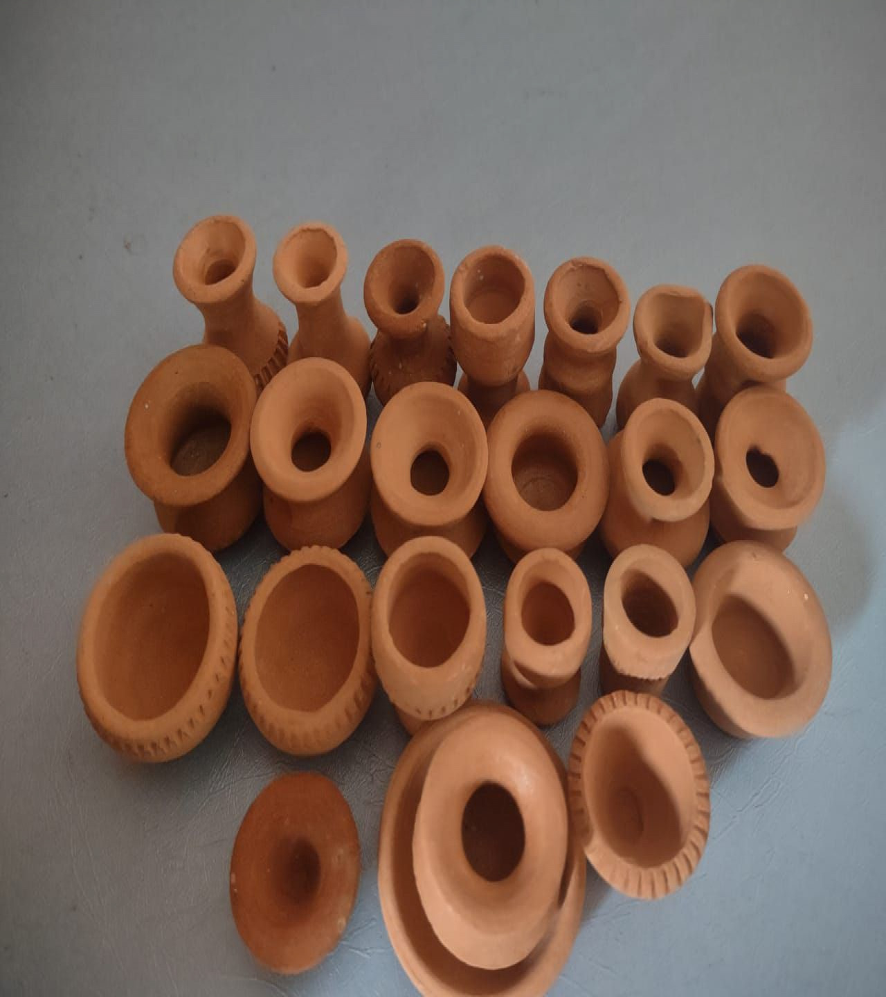 HOT DEALS NO1. 3 PcSmall Mini Clay Pots 3 pcs Terracotta Pot Clay Ceramic Pottery Planter,Cactus Flower Nursery Terra Cotta Pots, with Drainage Hole