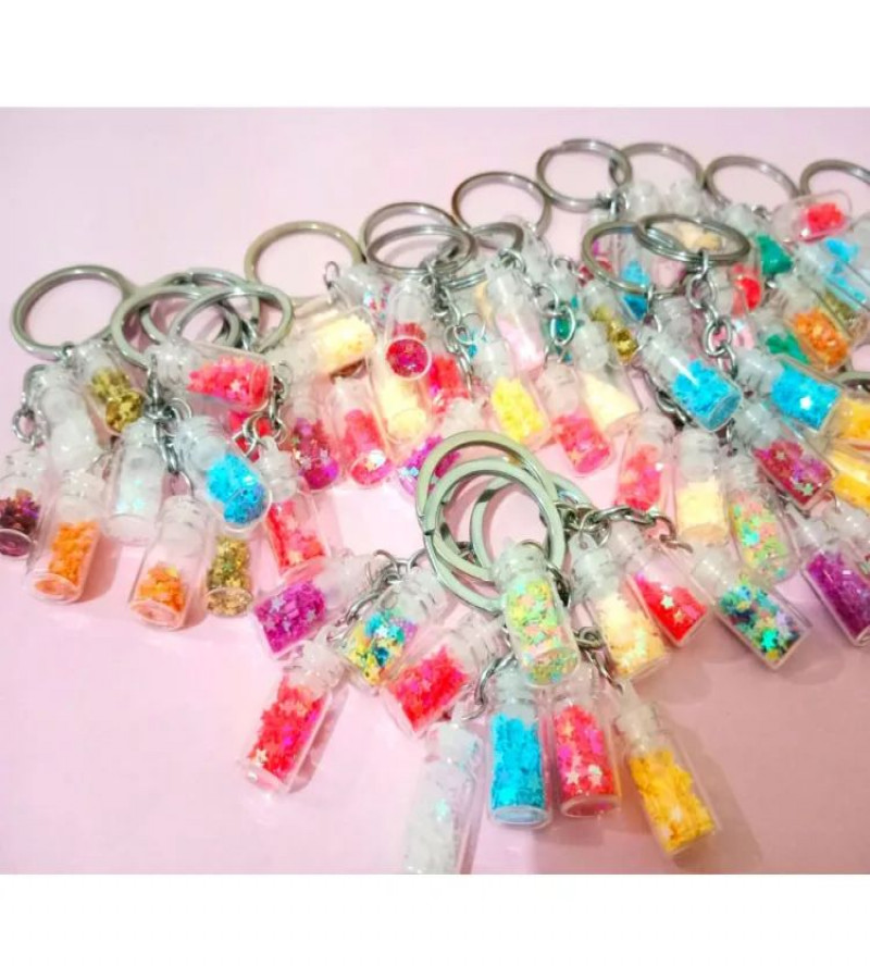 HOT DEALS NO1. 3PC bottle Fashion Clear Handmade Resin Wish Drift Bottle Acrylic Keychains Bag Keyring Pendant Alloy Lobster