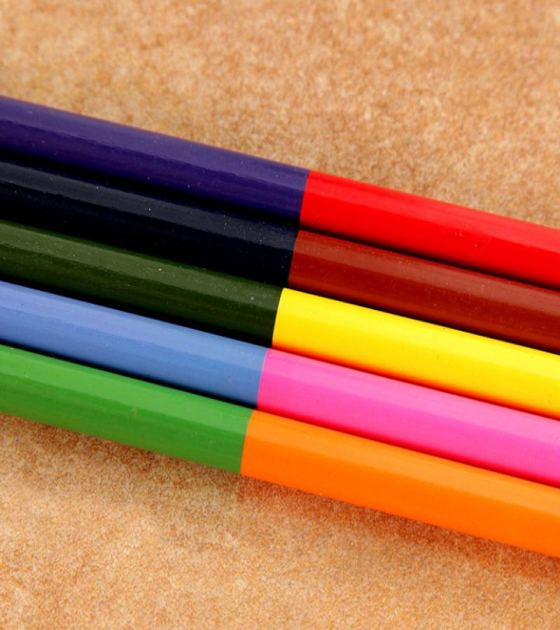 HOT DEALS NO1. 6pcs 12 Colours Duo Professional Long Pencils, High Quality Color Pencils for Arts and Drawings ONLY 289