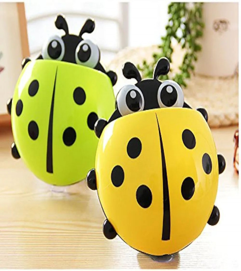 HOT DEALS NO1.1 Pieces Creative Cute Cartoon Ladybug Kids Wall Suction Cup Mount Toothbrush Toothpaste Holder and Storage Organizer only 249