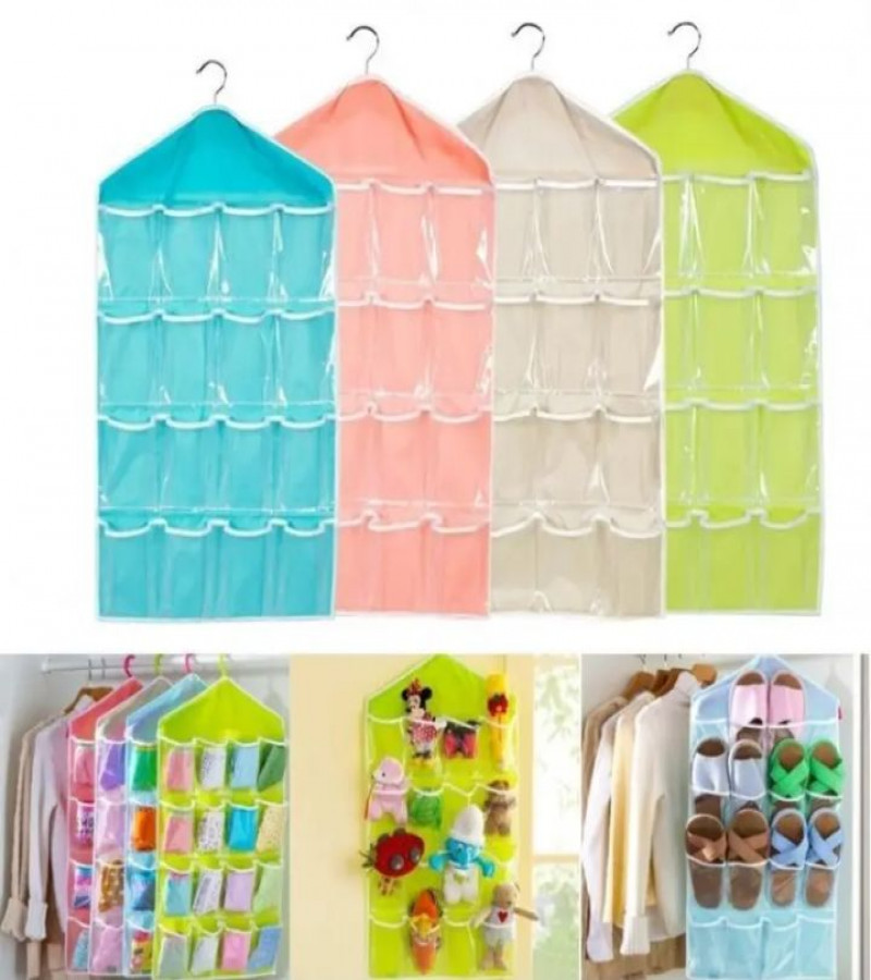 HOT DEALS NO1.16 Grid Sorting Bags Hanging Bags Clothing Socks Underwear Wardrobe Small Things Storage Bag for Clothing ONLY 129
