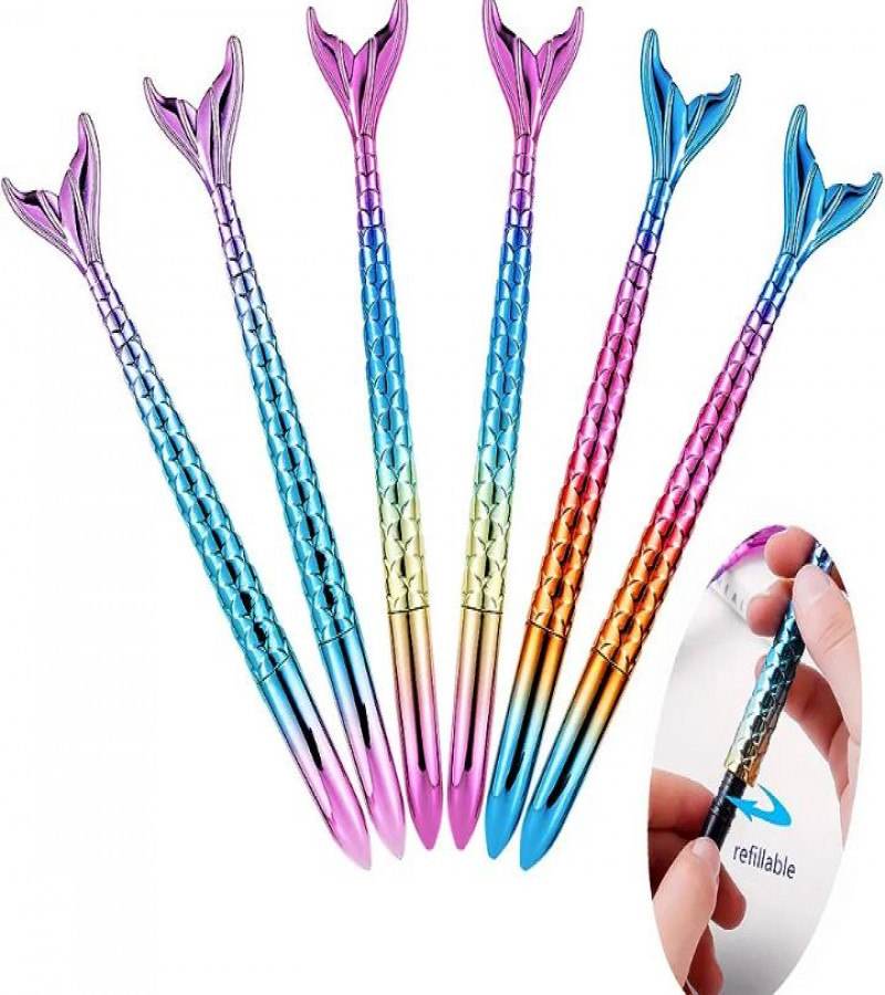 HOT DEALS NO1.1Pack Cute Refillable Mermaid Pen Case, Fish Pen Set Creative Mermaid Pen for Mermaid Party Supplies only 189