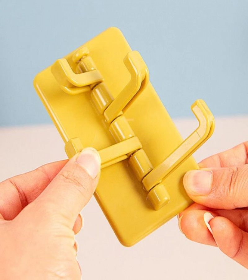 HOT DEALS NO1.1pc Four Branch Rotatable Seamless Adhesive Strong Bearing Stick Hook Wall Hole-Free Hanger Bathroom Kitchen Supplies