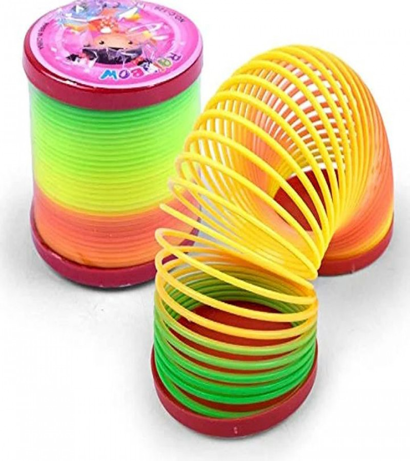 HOT DEALS NO1.1PC Jumping Spring Rainbow Colored Toys only 129