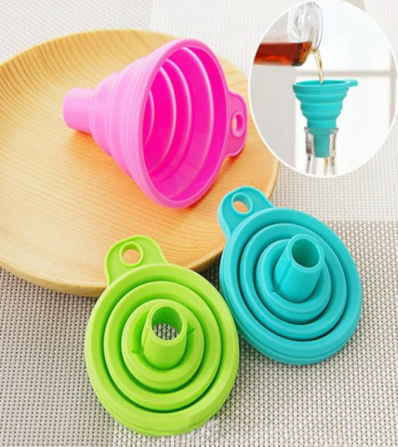 HOT DEALS NO1.1PC Mini Silicone Foldable Funnel Hopper Collapsible Style Portable Easy only 79