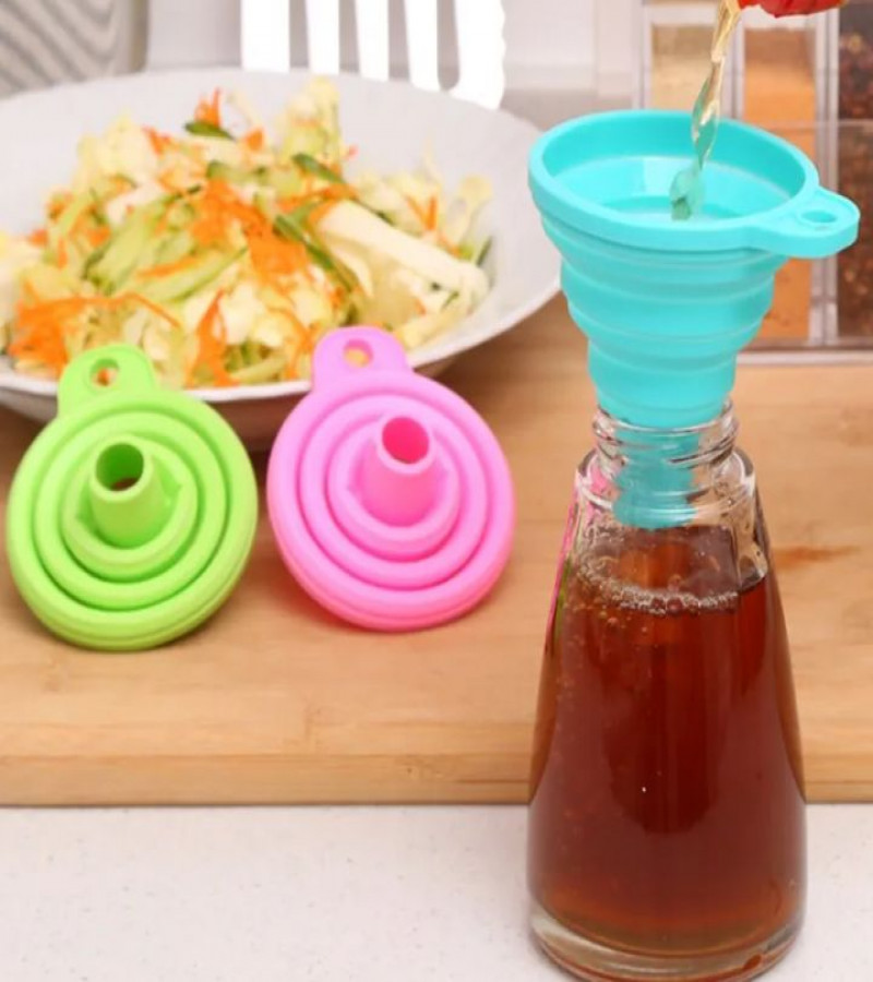 HOT DEALS NO1.1PC Mini Silicone Foldable Funnel Hopper Collapsible Style Portable Easy only 79