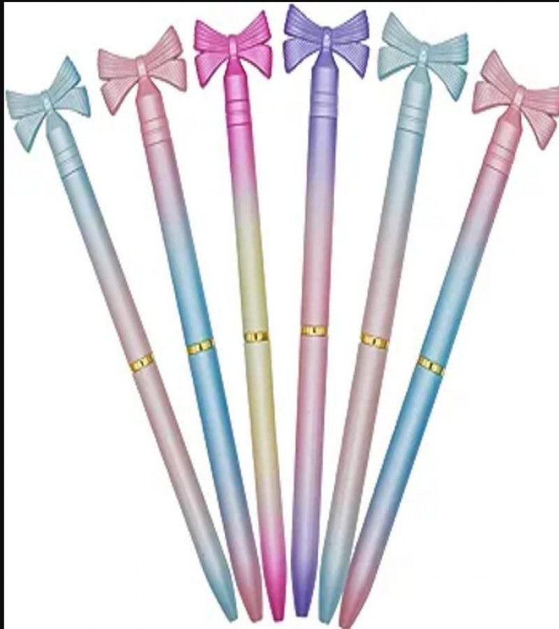 HOT DEALS NO1.1PCS Colourful Butterfly Ballpoint Pens Retractable Bowknot Pen Black Ink for School Girls PartyONLY 189