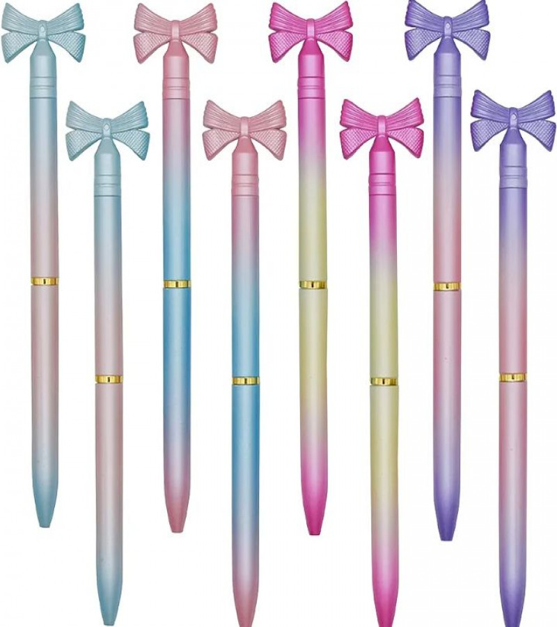 HOT DEALS NO1.1PCS Colourful Butterfly Ballpoint Pens Retractable Bowknot Pen Black Ink for School Girls PartyONLY 189