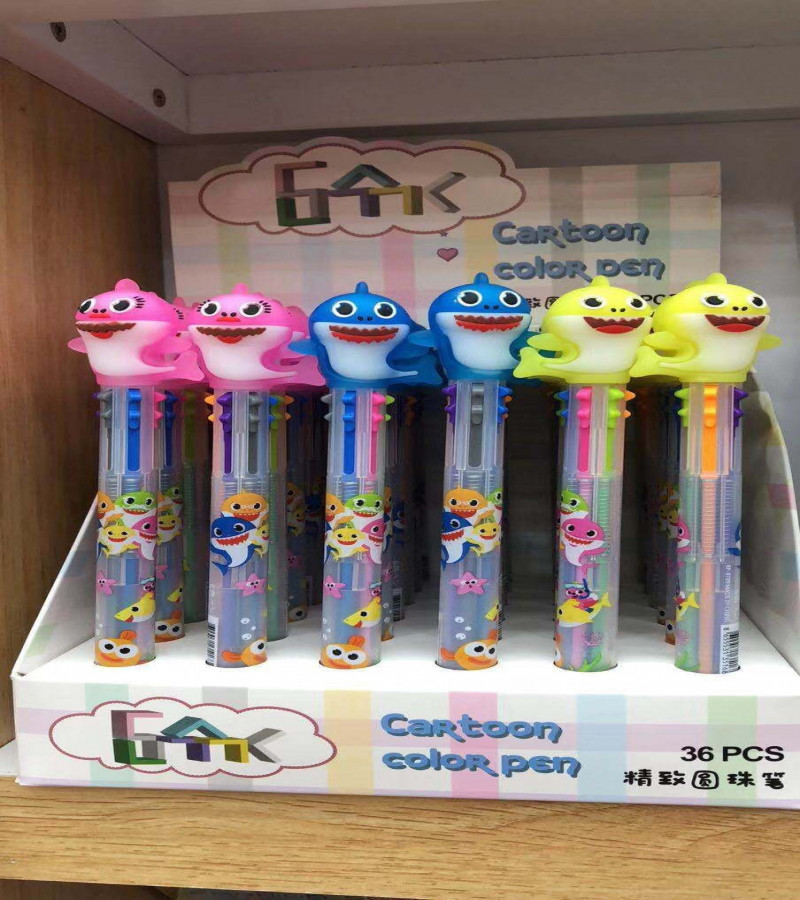HOT DEALS NO1.1PCS Retractable Ballpoint Pen 6 in 1 Shuttle Pens Cute Unicorn Dinosaur Rabbit Flamingo Horse Cartoon