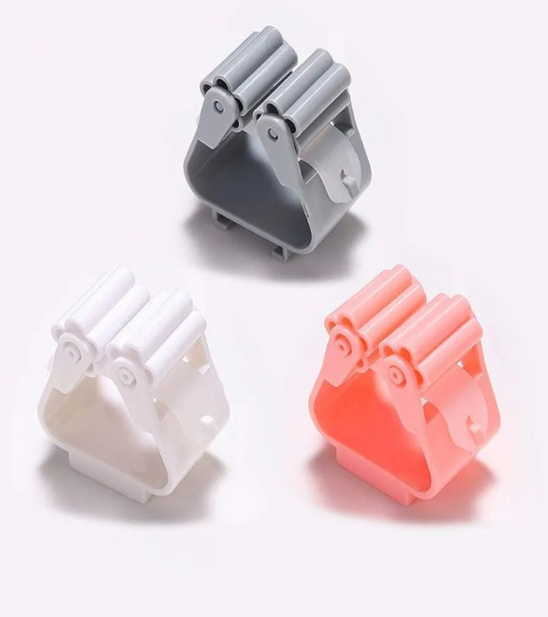 HOT DEALS NO1.1PCSelf Adhesive Broom Holder, Wall Mounted Broom Clip for Mop Shelf Fixed Buckle Mop Fixing Hook Waterproof and Moisture