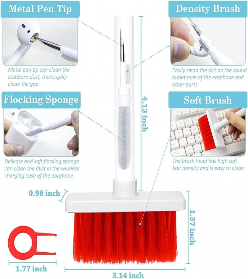 HOT DEALS NO1.5in1 Cleaner Brush for Keyboard, Wireless Earphones, Camera, Computers, Mobiles for Computers, Laptops, Mobiles ONLY 299