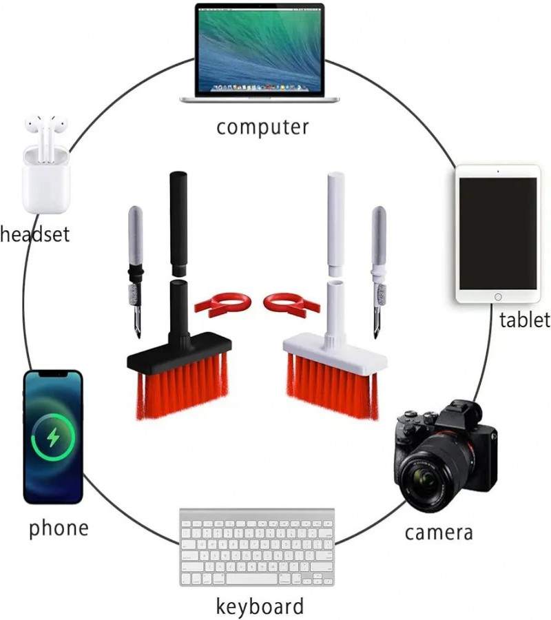 HOT DEALS NO1.5in1 Cleaner Brush for Keyboard, Wireless Earphones, Camera, Computers, Mobiles for Computers, Laptops, Mobiles ONLY 299