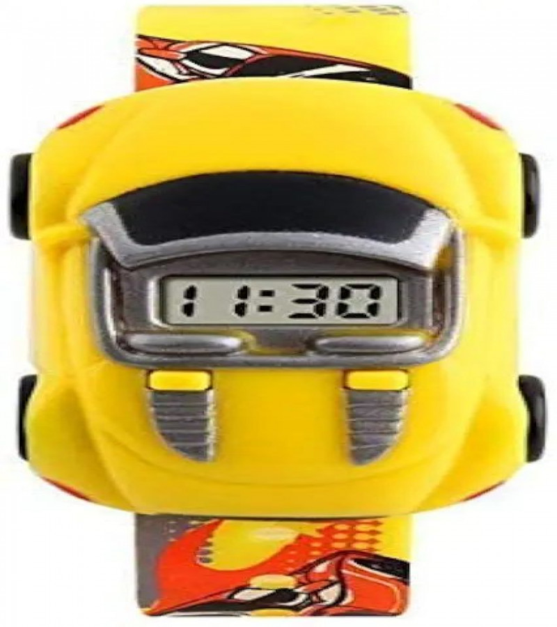 HOT DEALS NO1.Bernsuisse Fashion Creative Children Cartoon Toy Car Digital Yellow Dial Boys And Girls Wrist Watches -1241only 279