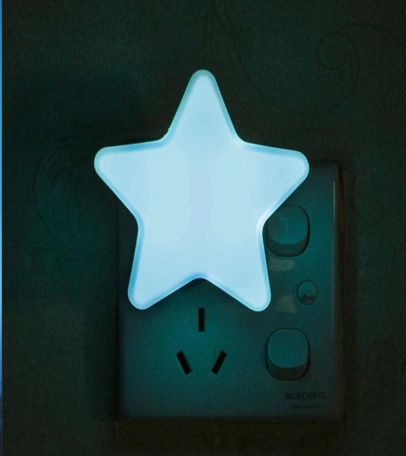 HOT DEALS NO1.Cute Star LED Night Light Plug-in Intelligent Light Control Energy Saving Bedside Lamp For Children Bedroom Hallway Stairs Decor