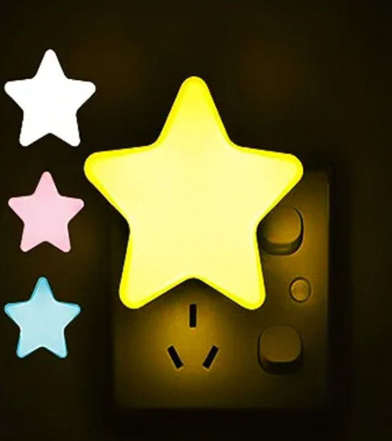 HOT DEALS NO1.Cute Star LED Night Light Plug-in Intelligent Light Control Energy Saving Bedside Lamp For Children Bedroom Hallway Stairs Decor