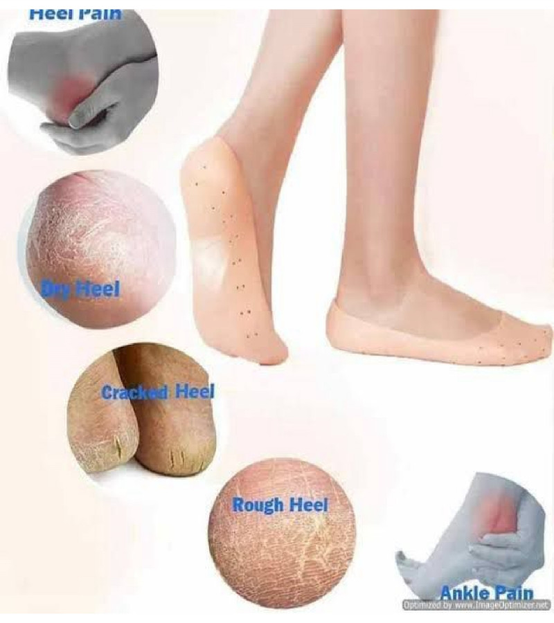 HOT DEALS NO1.Foot Protector Breathable Moisturizing Moisture Gel Heel Socks Open End Toes Reveal Sock only 189