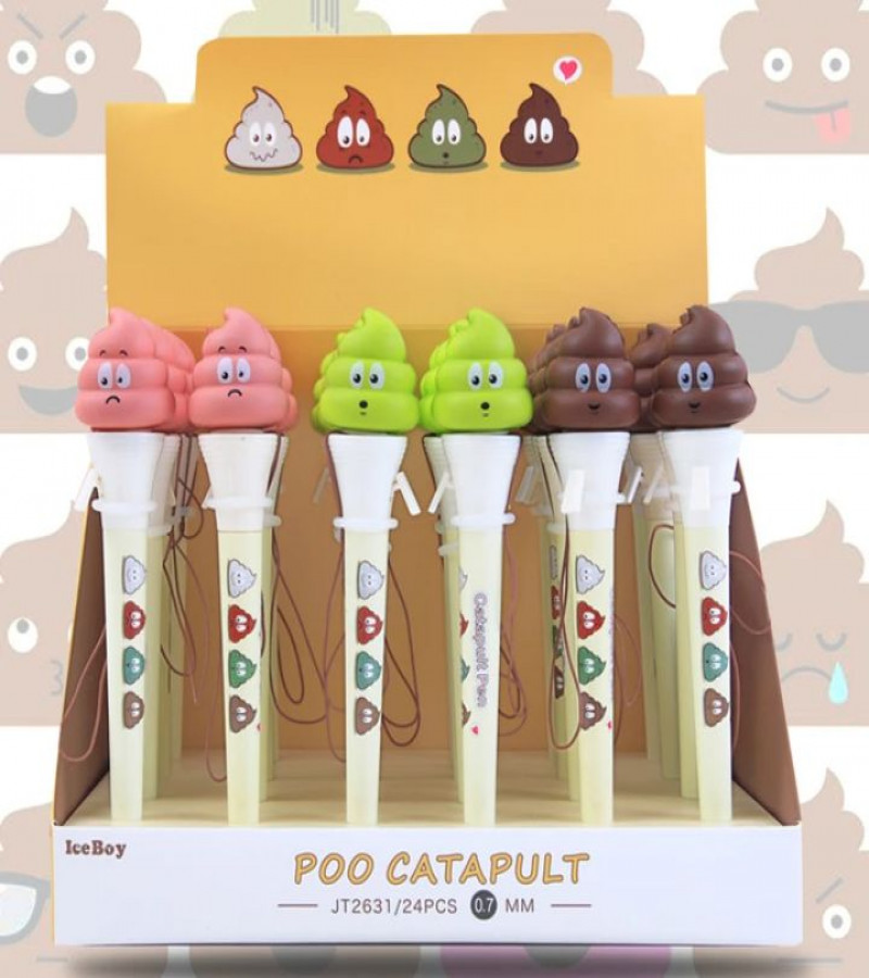 HOT DEALS NO1.Funny Bouncing Pen Creative Decompression Rocket Fist Ball Cake Poop Bouncing Neutral Pen New Strange Stationery