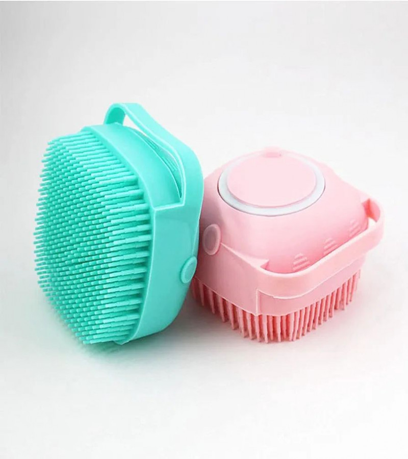 HOT DEALS NO1.GEOOT Silicone Body Scrubber Brush, Shower Body Brush, Silicone Massage Bath Brush with Soap Dispenser only 249
