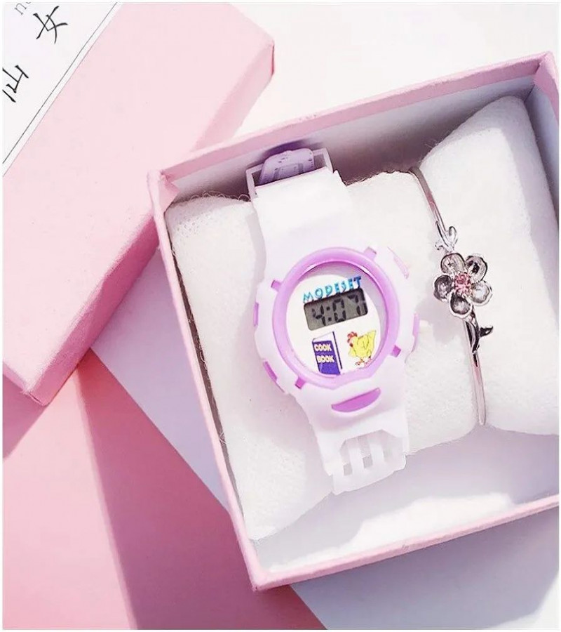 HOT DEALS NO1.Girl Watch Kids Girl Digital Watch Children Cartoon Analog Digital Sport LED Electronic Waterproof Wrist Watch Gift only 199