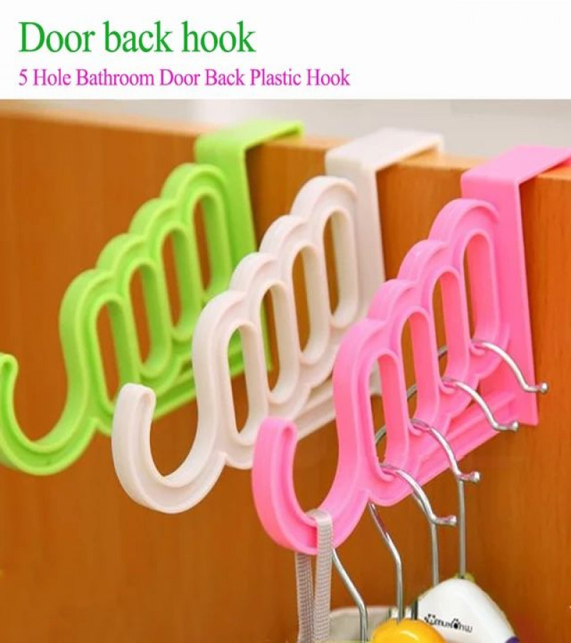 HOT DEALS NO1.Hole Durable Plastic Non-trace Bathroom Door Backs Hook Home Accessories for Hanging Coat Clothes Towels Small bag Hanger only 99