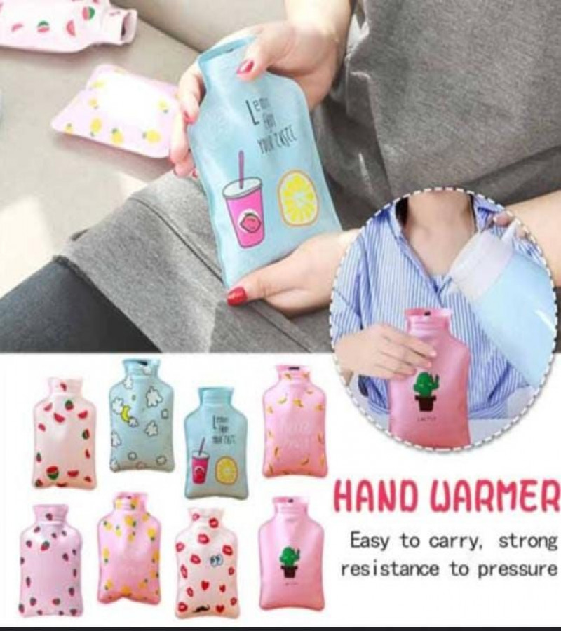 HOT DEALS NO1.Hot Water Bottles 350 ML Cute Rubber Hot Water Bottle Short Plush Cover Small Water Filling Hot Water Bottle
