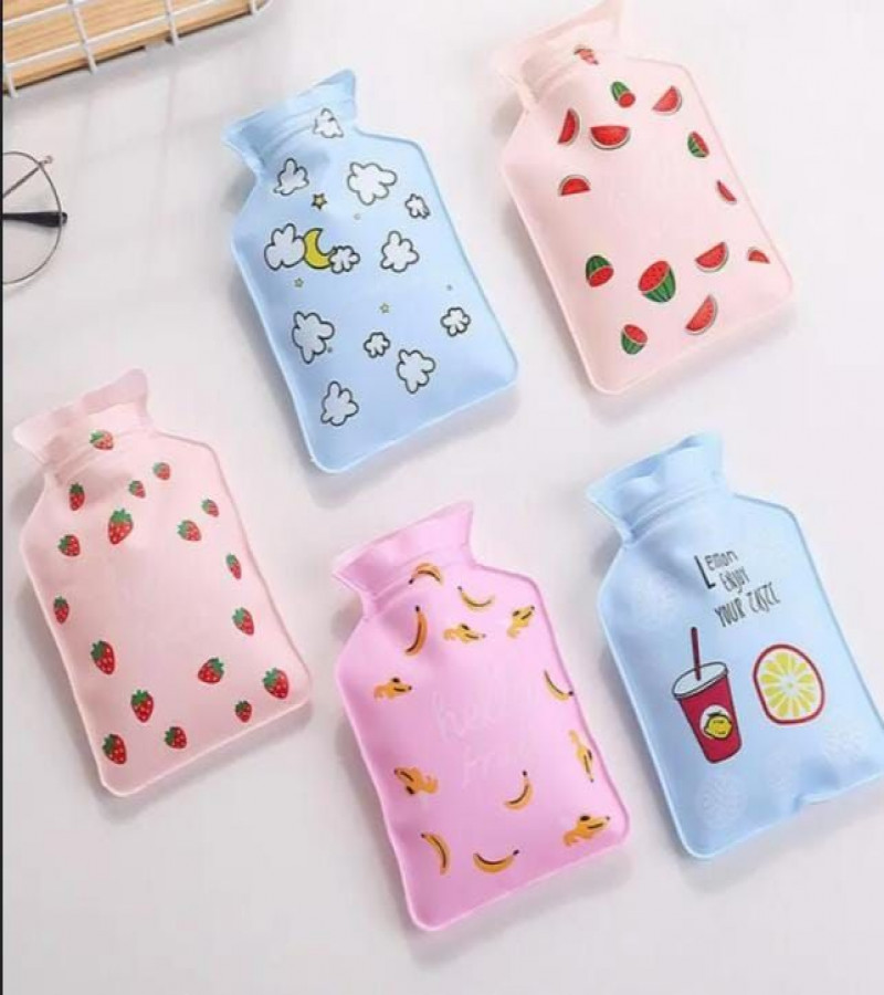 HOT DEALS NO1.Hot Water Bottles 350 ML Cute Rubber Hot Water Bottle Short Plush Cover Small Water Filling Hot Water Bottle