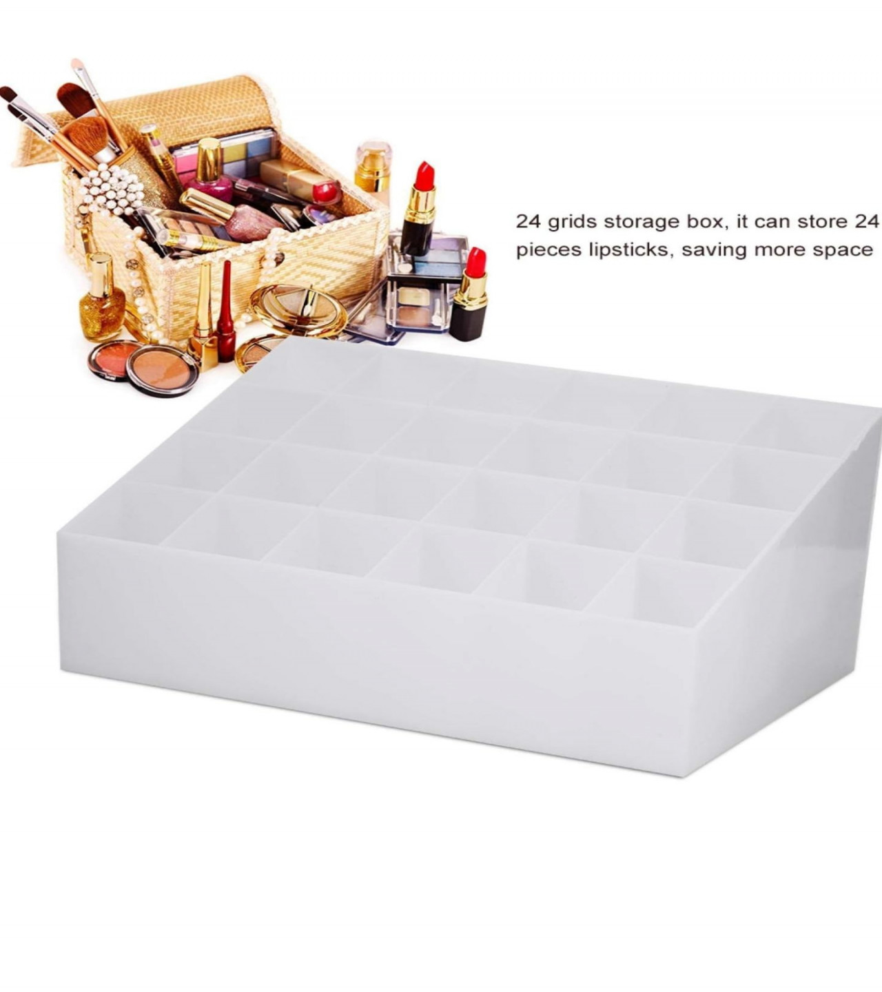 HOT DEALS NO1.Lipstick Holder, Lipstick Stand Lipstick Storage Box Saving Space Wear Resistant Practical for Lipsticks only 279