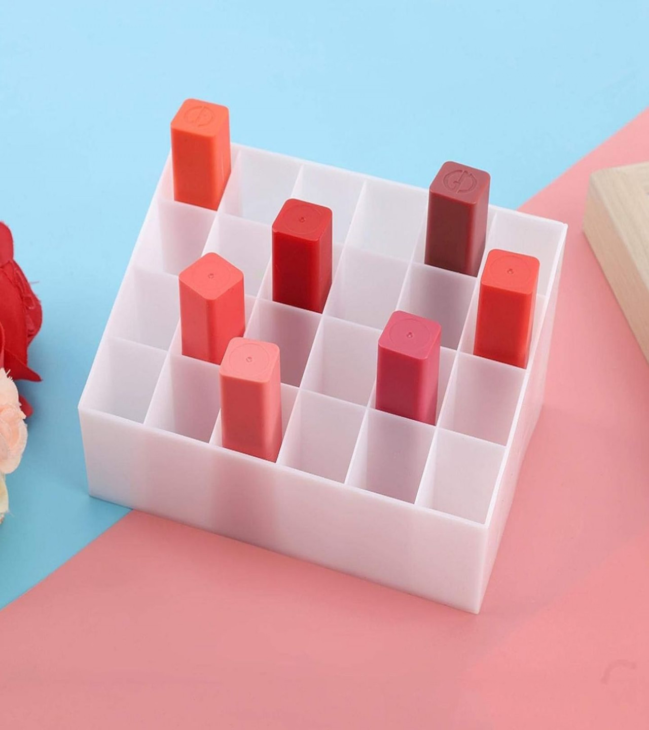 HOT DEALS NO1.Lipstick Holder, Lipstick Stand Lipstick Storage Box Saving Space Wear Resistant Practical for Lipsticks only 279