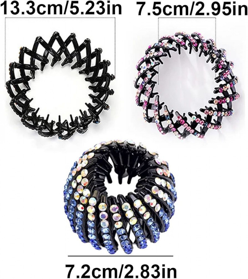 HOT DEALS NO1.Pack of 1 Bird Nest Hair Clips Women's Ponytail Holder Haircut Crystal Bird Nest Hair Bobbles Ponytail Hair clip
