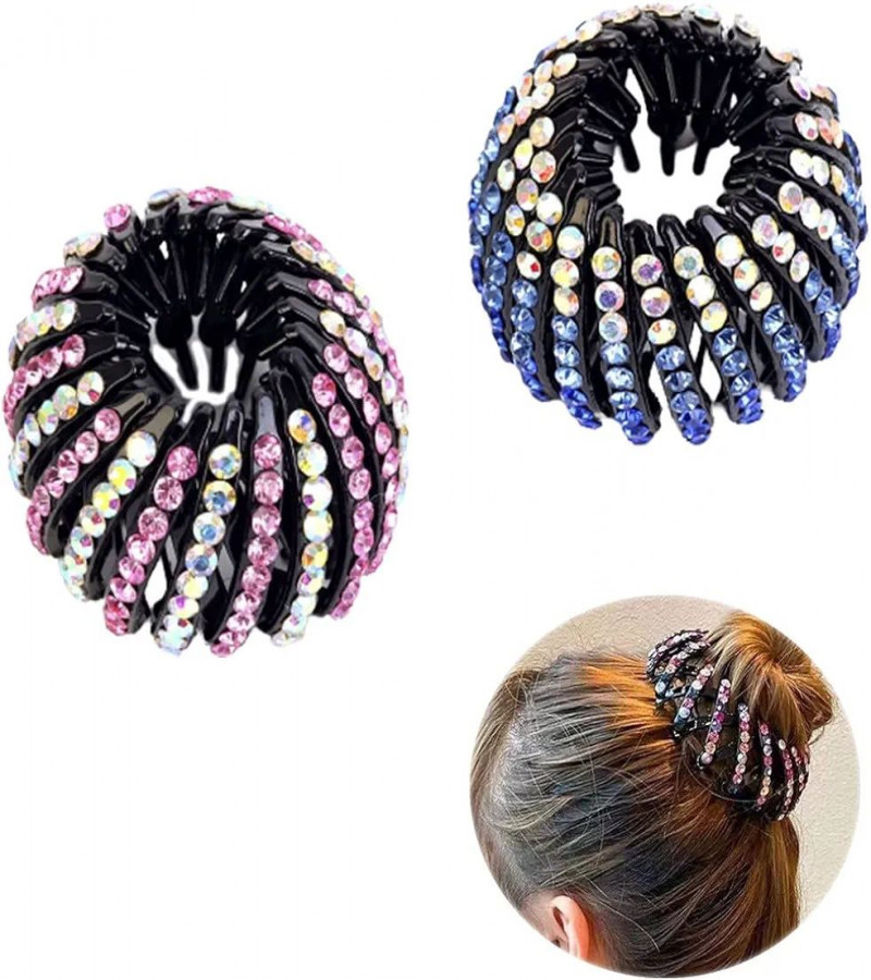 HOT DEALS NO1.Pack of 1 Bird Nest Hair Clips Women's Ponytail Holder Haircut Crystal Bird Nest Hair Bobbles Ponytail Hair clip
