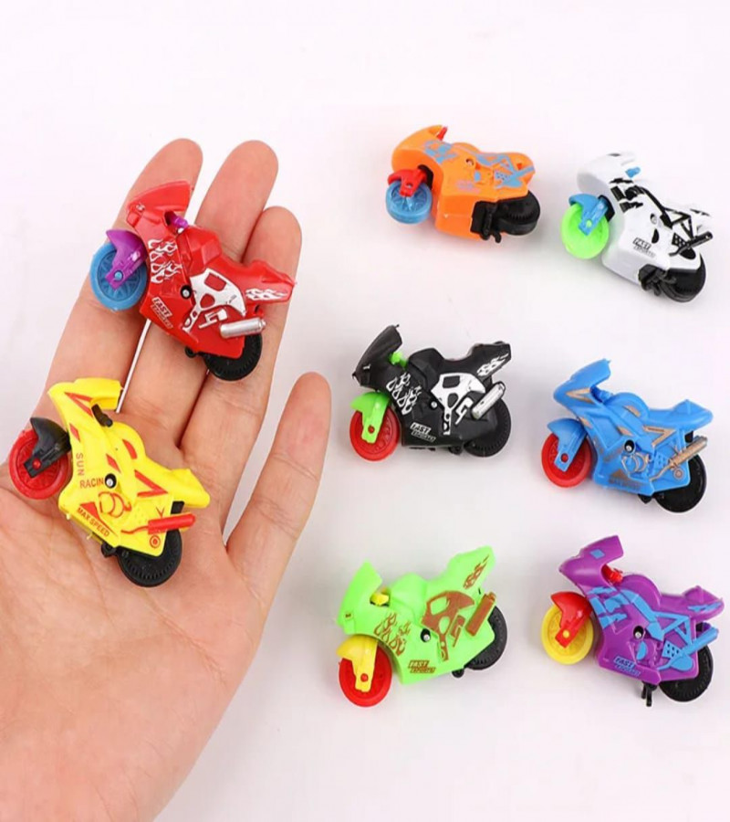 HOT DEALS NO1.Pack of 1Mini Hot Wheels Bike Friction Toy For Kids Small Size Heavy Bike Toy Attractive Colors only 39