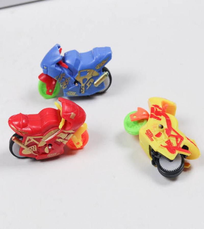 HOT DEALS NO1.Pack of 1Mini Hot Wheels Bike Friction Toy For Kids Small Size Heavy Bike Toy Attractive Colors only 39