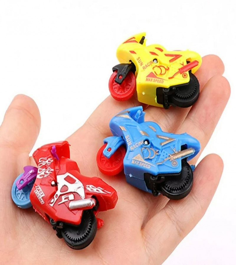 HOT DEALS NO1.Pack of 1Mini Hot Wheels Bike Friction Toy For Kids Small Size Heavy Bike Toy Attractive Colors only 39
