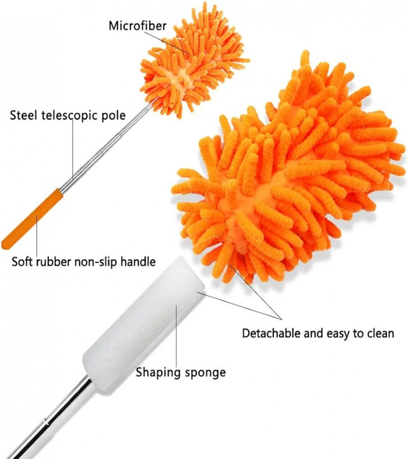 HOT DEALS NO.1Pcs Microfiber Extendable Dusters for Cleaning, Aifuda Removable Washable Hand-held Duster for Cleaning Offices, Furniture