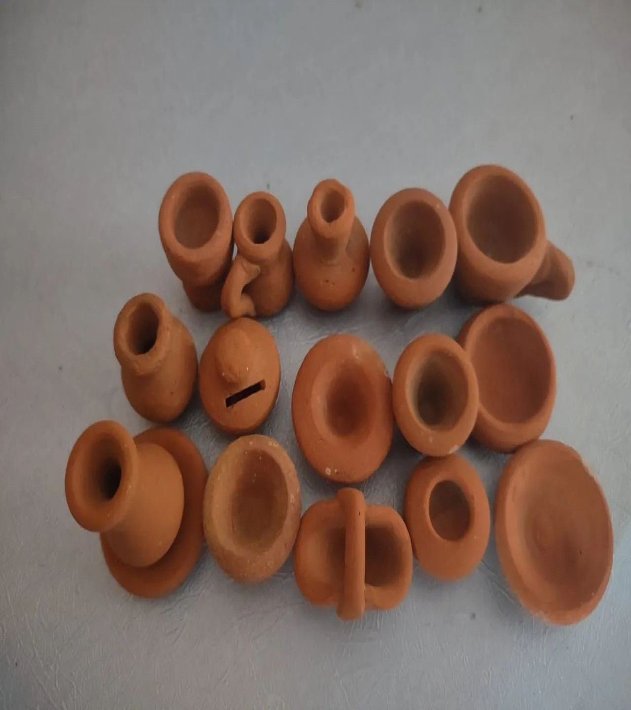 HOT DEALS NO1.Real Miniature Clay Kitchen Set of 5 Pieces | Playset for Kids | Miniature Cooking | Terracotta Cooking Play Set | Choppu Saman Set