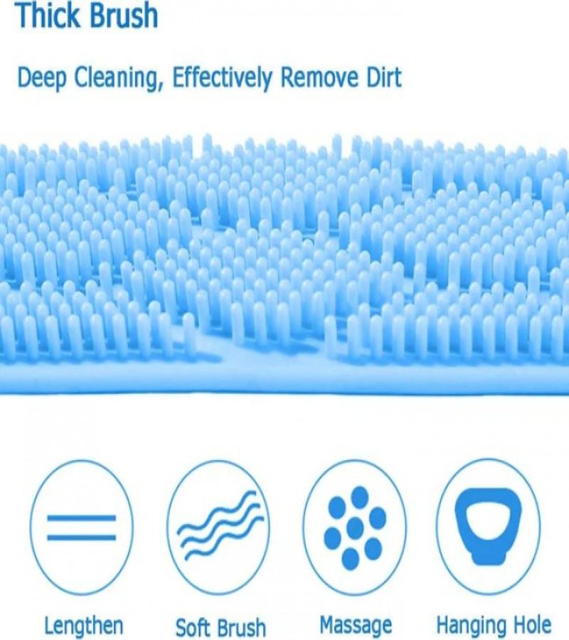 HOT DEALS NO1.Silicone Bath Body Brush Decontamination Rubbing The Back Painless Bathing Rubbing The Mud Long Back Adult Male Female Bathing