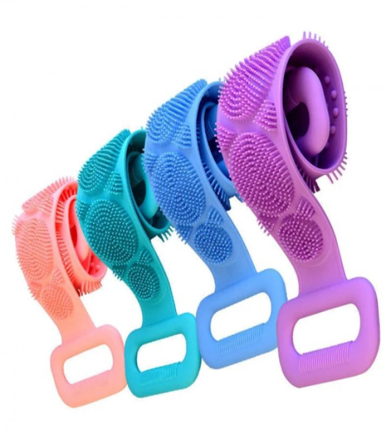 HOT DEALS NO1.Silicone Bath Body Brush Decontamination Rubbing The Back Painless Bathing Rubbing The Mud Long Back Adult Male Female Bathing