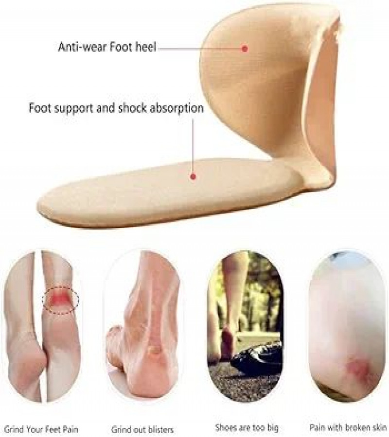 HOT DEALS NO1.Silicone/fabric heel inserts for wide and large shoes that improve the shoe fit comfortably and prevent heel slippage and soreness