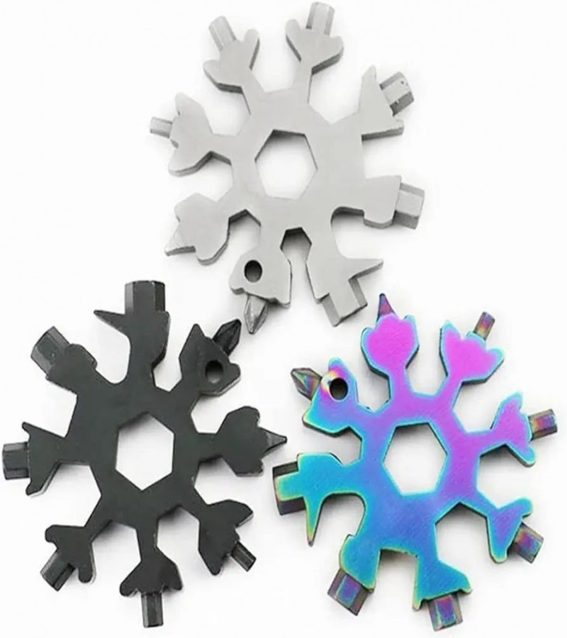 HOT DEALS NO1.Snowflake Wrench,18-in-1 Snowflake Multi Tool,Snowflake Tool Card Combination Multifunctiona only 299