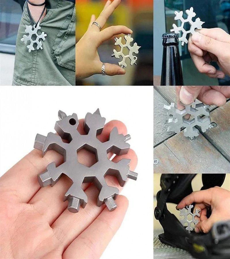 HOT DEALS NO1.Snowflake Wrench,18-in-1 Snowflake Multi Tool,Snowflake Tool Card Combination Multifunctiona only 299